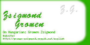 zsigmond gromen business card